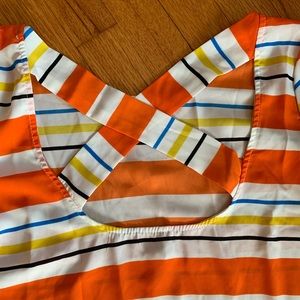 Orange stripped dress